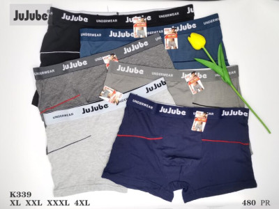 Труси боксери чоловічі Jujube 339K різні кольори норма бавовна р.XL-4XL (уп.8 шт)