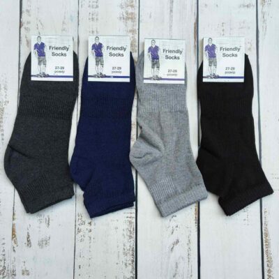 Шкарпетки чоловічі Friendly Socks 101827-002 кор. стрейч різні кольори р.27-29 (уп.12 пар)