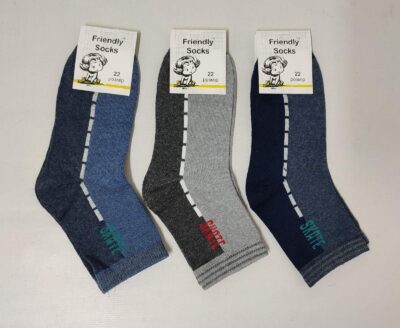 Шкарпетки дитячі Friendly Socks 3011022-006 сер. стрейч різні кольори р.22 (уп.12 пар)