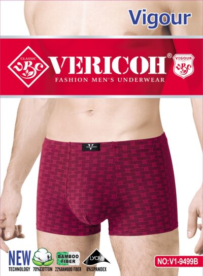 Труси боксери чоловічі Vericoh 9499B різні кольори норма молоко р.XL-4XL (уп.8 шт)
