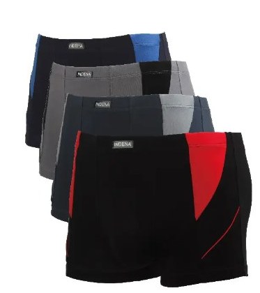 Труси боксери чоловічі Indena 95018 різні кольори норма lycra р.L-4XL (уп.12 шт)