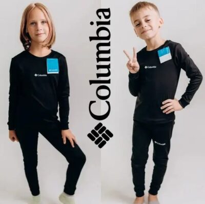 Термо комплект дитячий Columbia Komora чорний  для хлопців р.122-146 (уп. 5 шт)