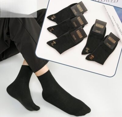 Шкарпетки підліткові Coalo socks 001-C сер. стрейч чорні р.31-36 (уп.10 пар)