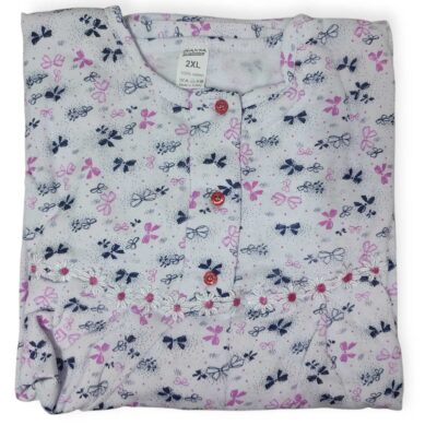 Нічна сорочка байка жіноча Blue Night 3321(2XL) різні кольори норма байка р.52-56 (уп.5 шт)