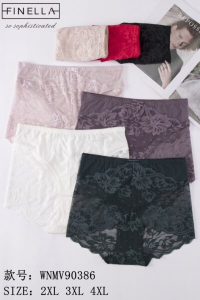Трусики жіночі Finella 90386-WNMV різні кольори батальні  р.2XL.3XL.4XL (уп.24 шт)