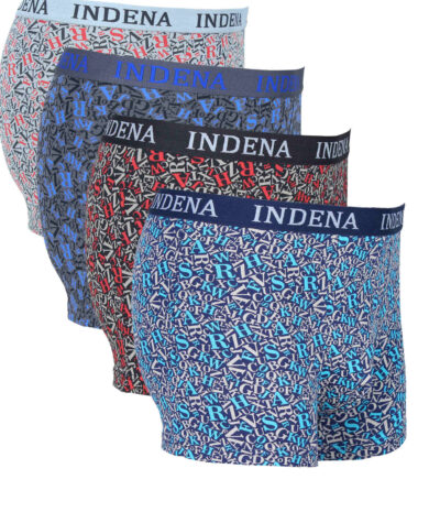 Труси боксери чоловічі Indena 81416 різні кольори норма lycra р.L-4XL  (уп.12 шт)