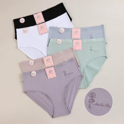 Трусики жіночі Rose Junio 6978 різні кольори напівбатальні р.XL-4XL (уп.24 шт)