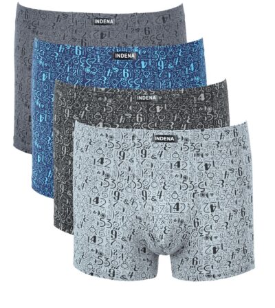 Труси боксери чоловічі Indena 81362 різні кольори норма lycra р.L-4XL (уп.12 шт)