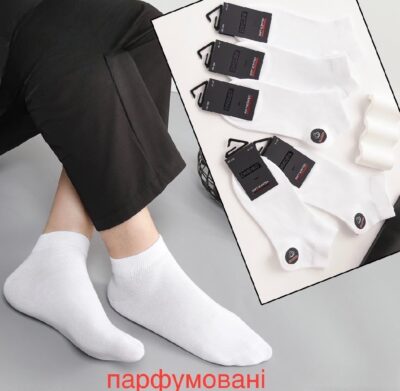 Шкарпетки чоловічі DMDBS 005-AR кор. стрейч білі р.41-47 (уп.10 пар)