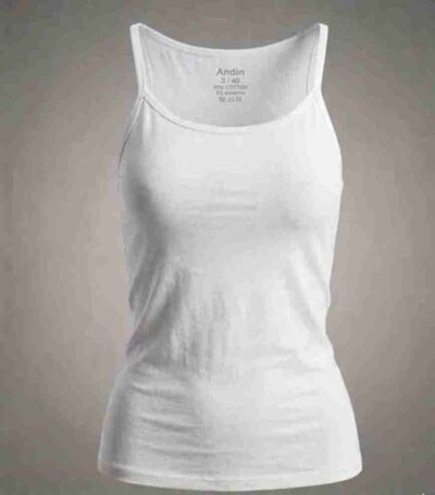 Майка жіноча Andin 1518 біла батальні бавовна р.3XL-7XL (уп.5 шт)