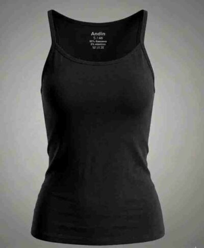 Майка жіноча Andin 1518 чорна батальні бавовна р.3XL-7XL (уп.5 шт)