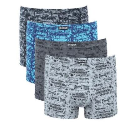 Труси боксери чоловічі Indena 81390 різні кольори норма lycra р.L-4XL  (уп.12 шт)