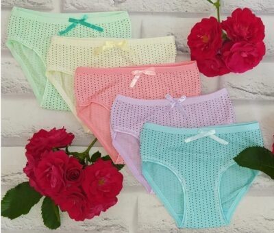 Трусики дитячі Donella 2424-L різні кольори для дівчаток бавовна р.L (6-8р.) (уп.10 шт)