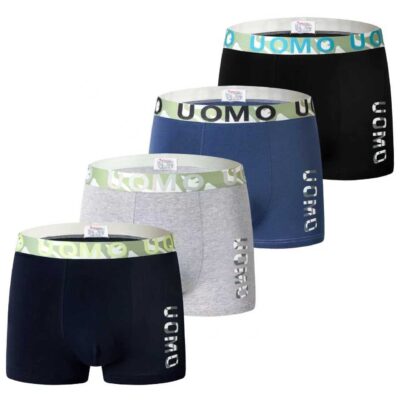 Труси боксери чоловічі Hello on Me 91702-R різні кольори норма бавовна р.M-3XL  (уп.24 шт)