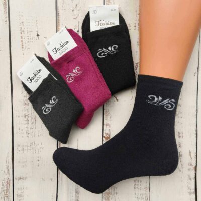 Шкарпетки жіночі Fashion socks 35125 сер. махра різні кольори р.36-40 (уп.12 пар)